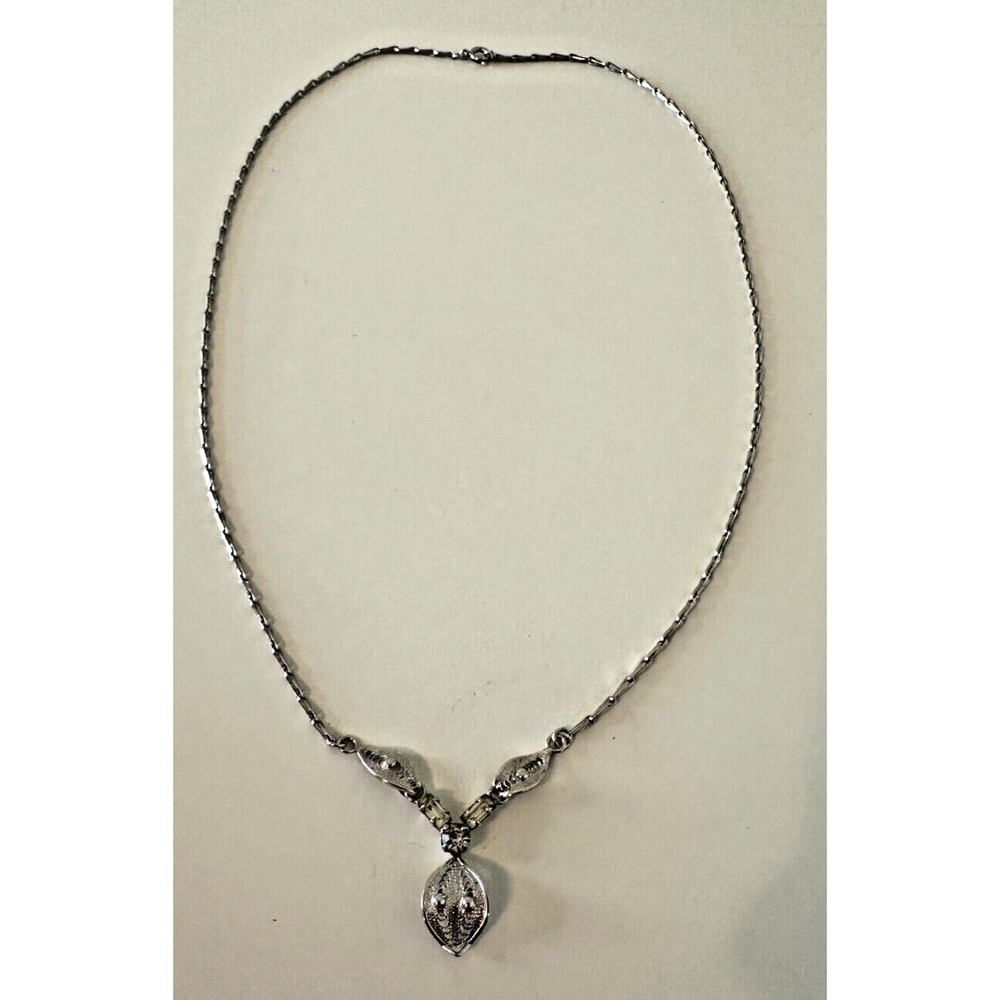 Joseph Esposito Sterling Silver Necklace Pendant Vintage Stunning Links 18 in
